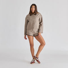 NOTICE STITCH SNEAKERS OXBLOOD CROCO EMBOSSED LEATHER