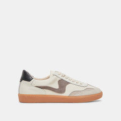 NOTICE WIDE SNEAKERS WHITE GREY LEATHER - re:vita
