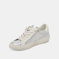 ZINA PERF 360 SNEAKERS SILVER LEATHER - re:vita