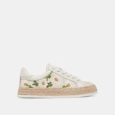 AZALIA SNEAKERS WHITE FLORAL RAFFIA - re:vita