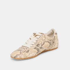 DORIE SNEAKERS NATURAL SNAKE EMBOSSED LEATHER