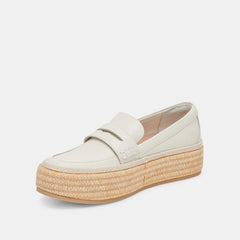 RANNA LOAFERS IVORY LEATHER - re:vita