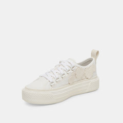 ROBBIN SNEAKERS WHITE CANVAS - re:vita