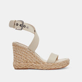 ALDONA WEDGES IVORY LEATHER - re:vita