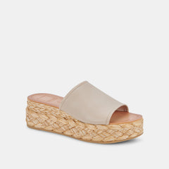 PABLOS WIDE SANDALS SAND LEATHER - re:vita