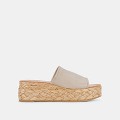 PABLOS WIDE SANDALS SAND LEATHER - re:vita