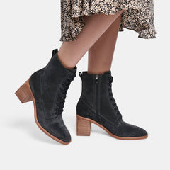 IDEN BOOTIES ANTHRACITE SUEDE - re:vita