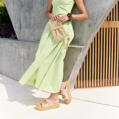 WIXIE SANDALS GOLD MULTI BEADS - re:vita