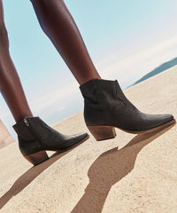 SILMA BOOTIES BLACK LEATHER - re:vita