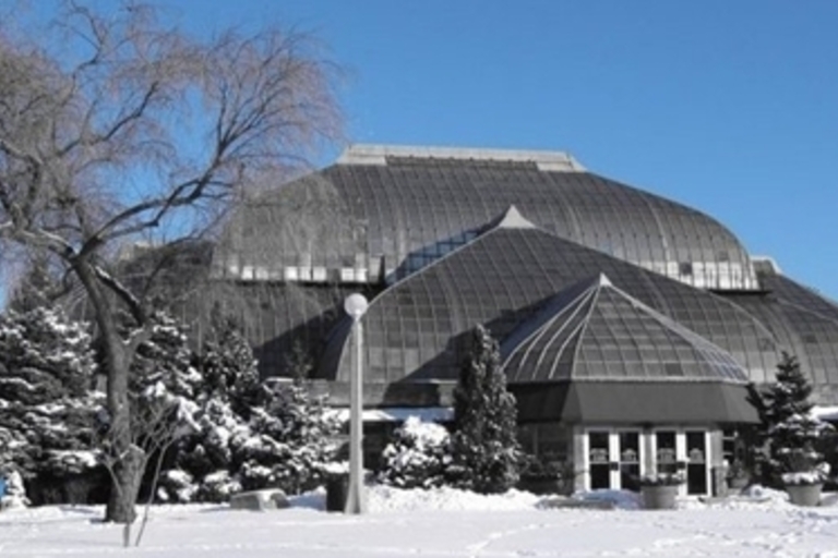 Centennial Conservatory in Assiniboine Park during winter.