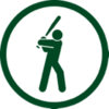Baseball player batting.