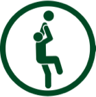 Person lifting another person on their shoulders.