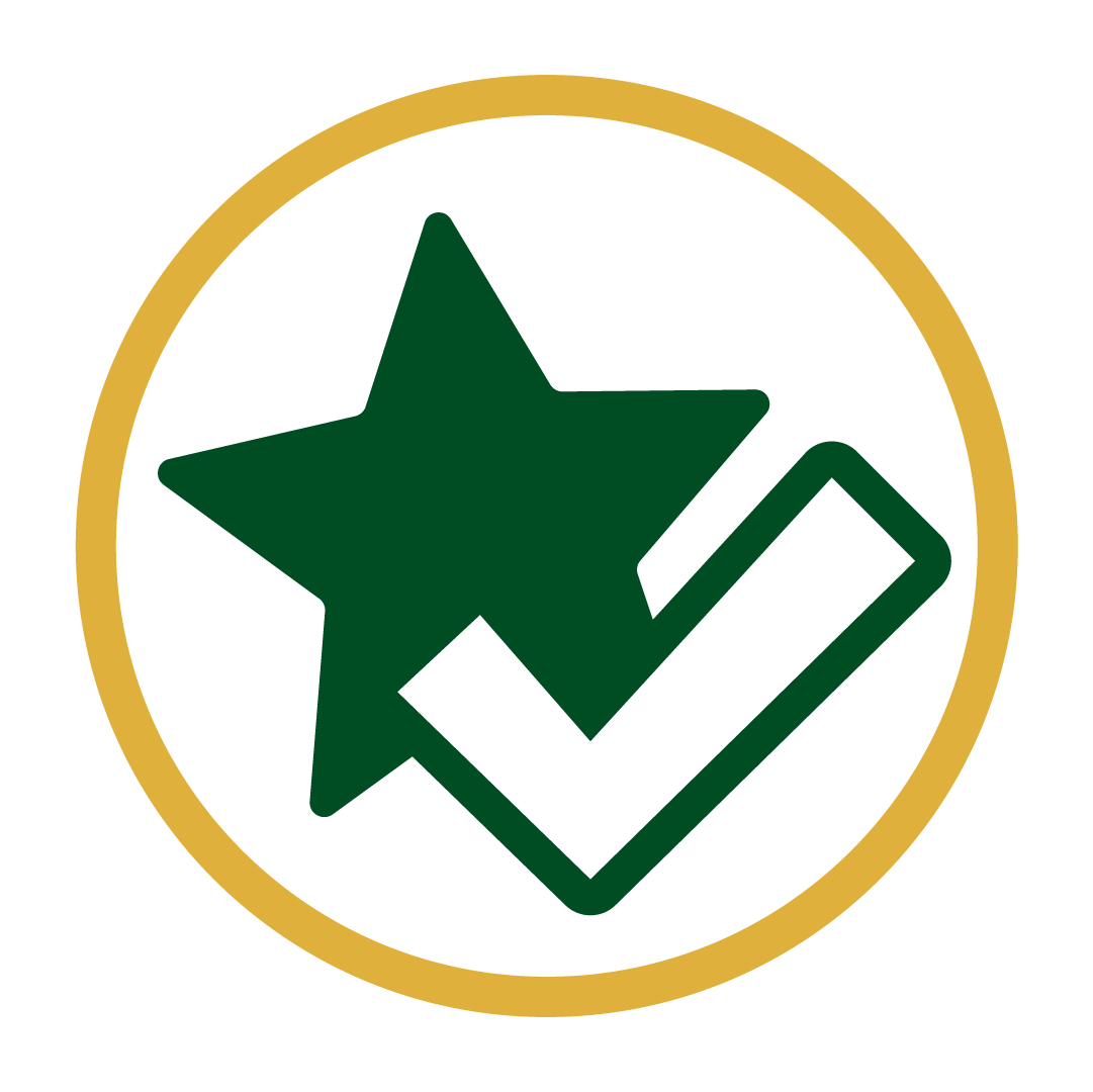 Star emoji with a checkmark emoji on it 