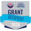 Graphic badge: USA Weightlifting Grant Recipient 2026.