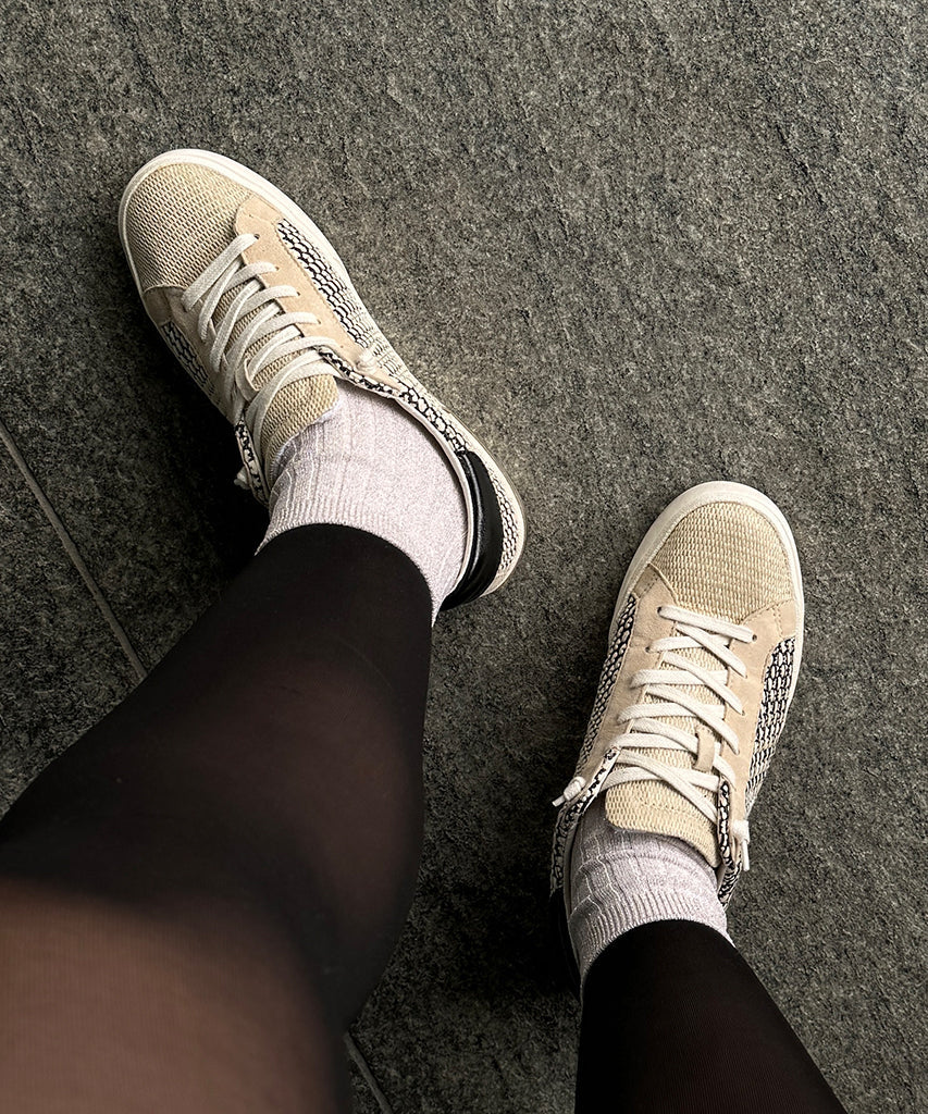 ZINA SNEAKERS BLACK NATURAL RAFFIA - re:vita