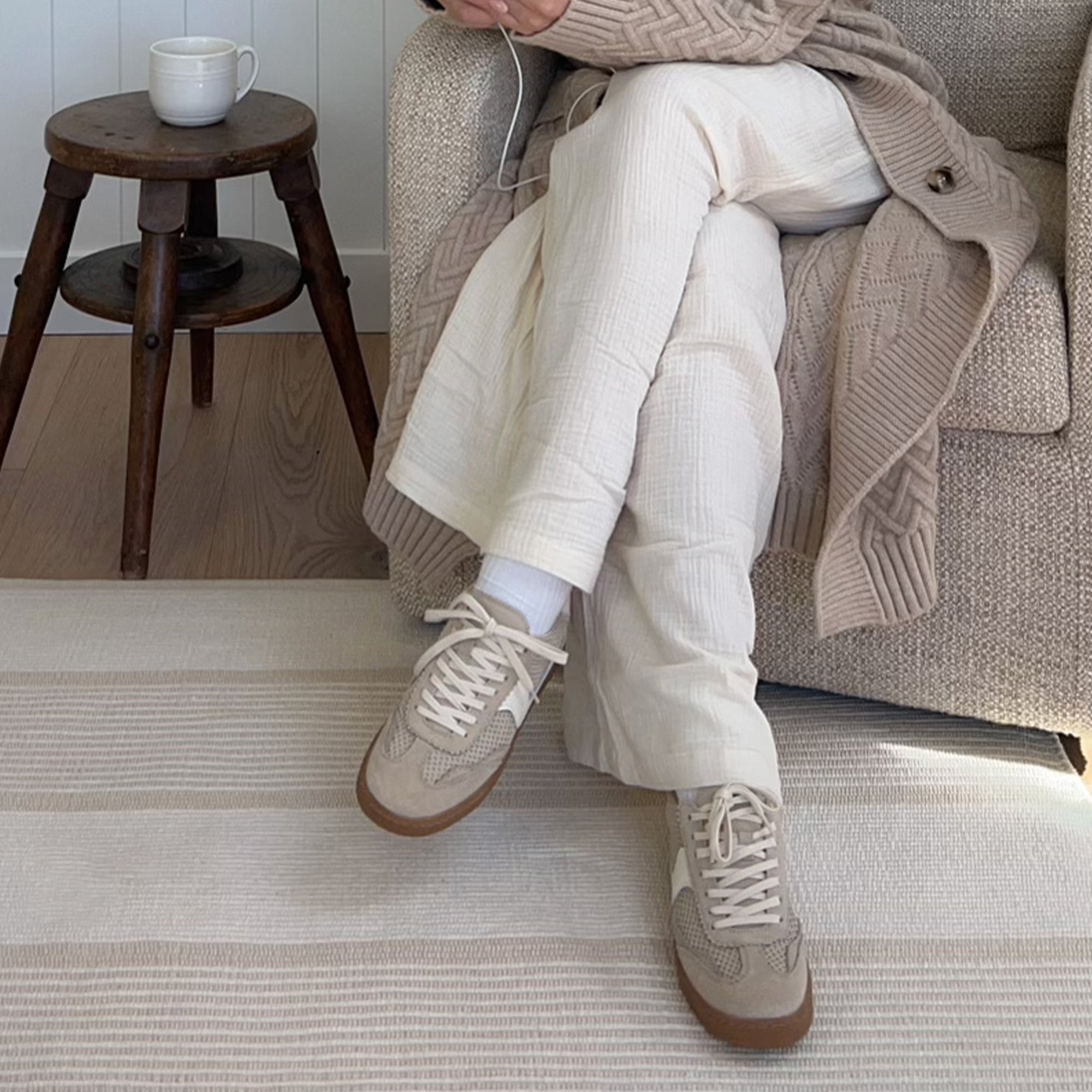 NOTICE MESH SNEAKERS SESAME WOVEN MESH