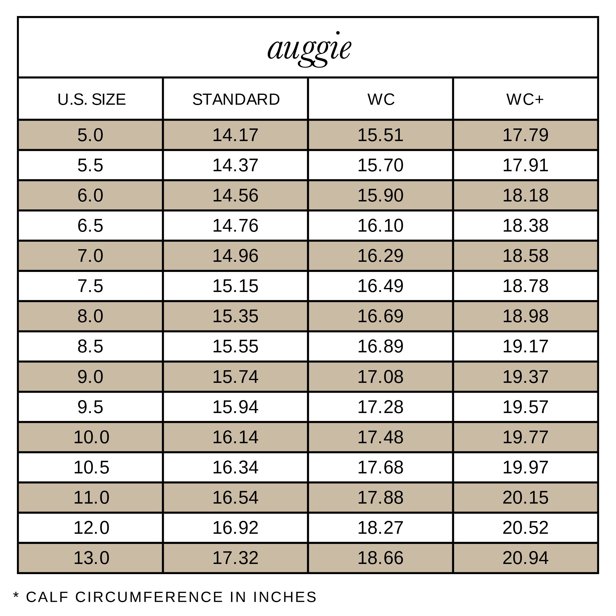 AUGGIE WIDE CALF BOOTS CHOCOLATE LEATHER