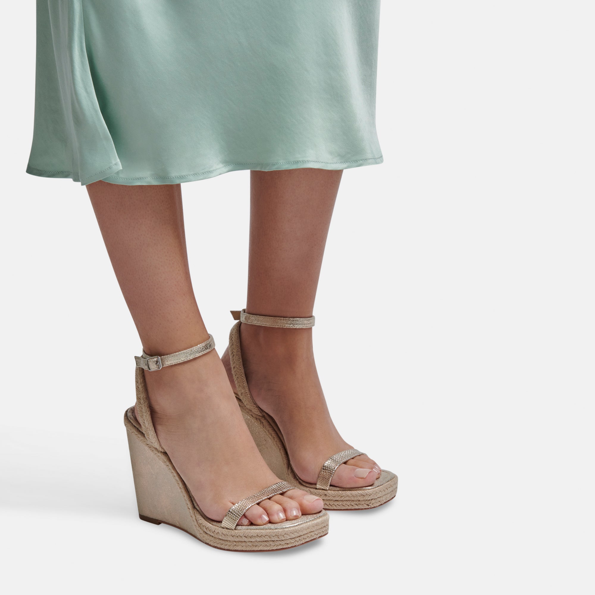 AURORA HEELS LIGHT GOLD METALLIC STELLA - re:vita