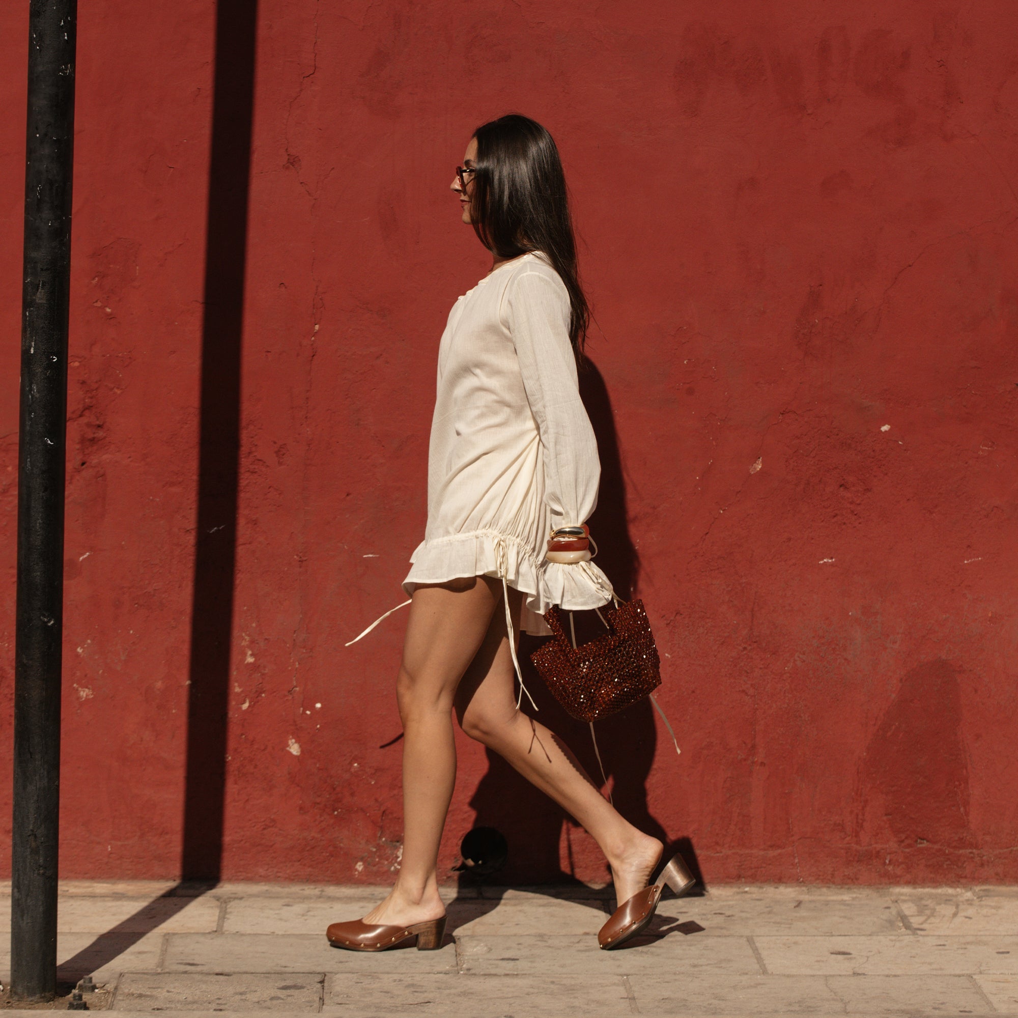 CAMYN HEELS BROWN LEATHER