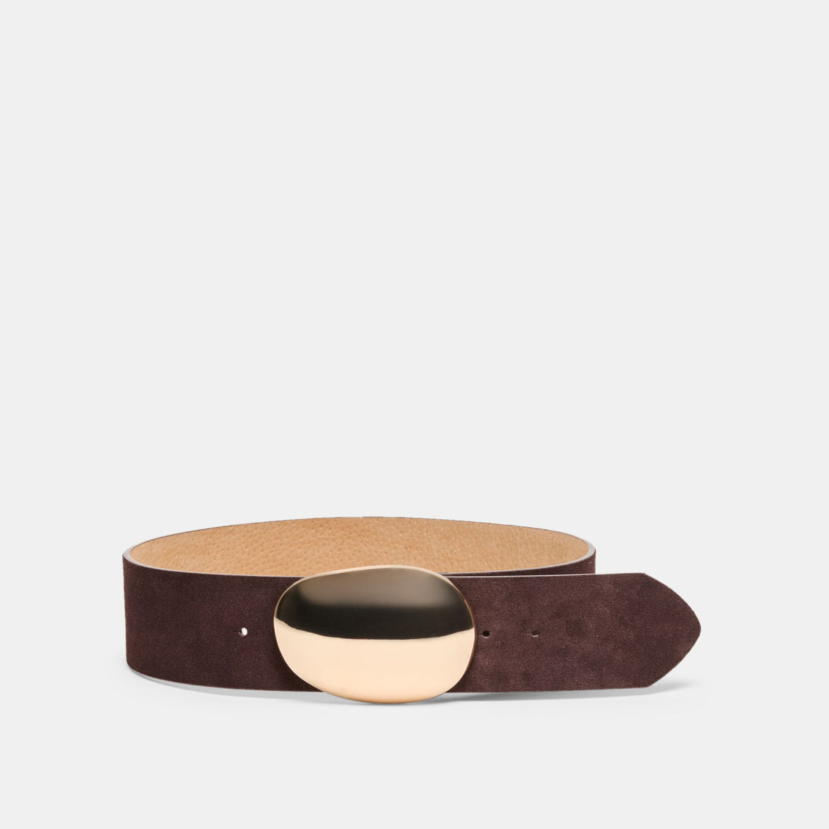 BUBBLE BUCKLE BELT MAHOGANY GOLD