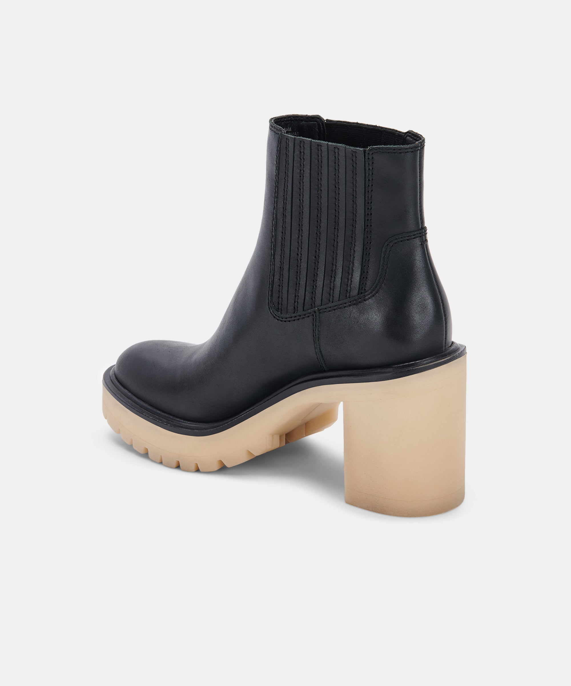 CASTER H2O BOOTIES BLACK LEATHER - re:vita