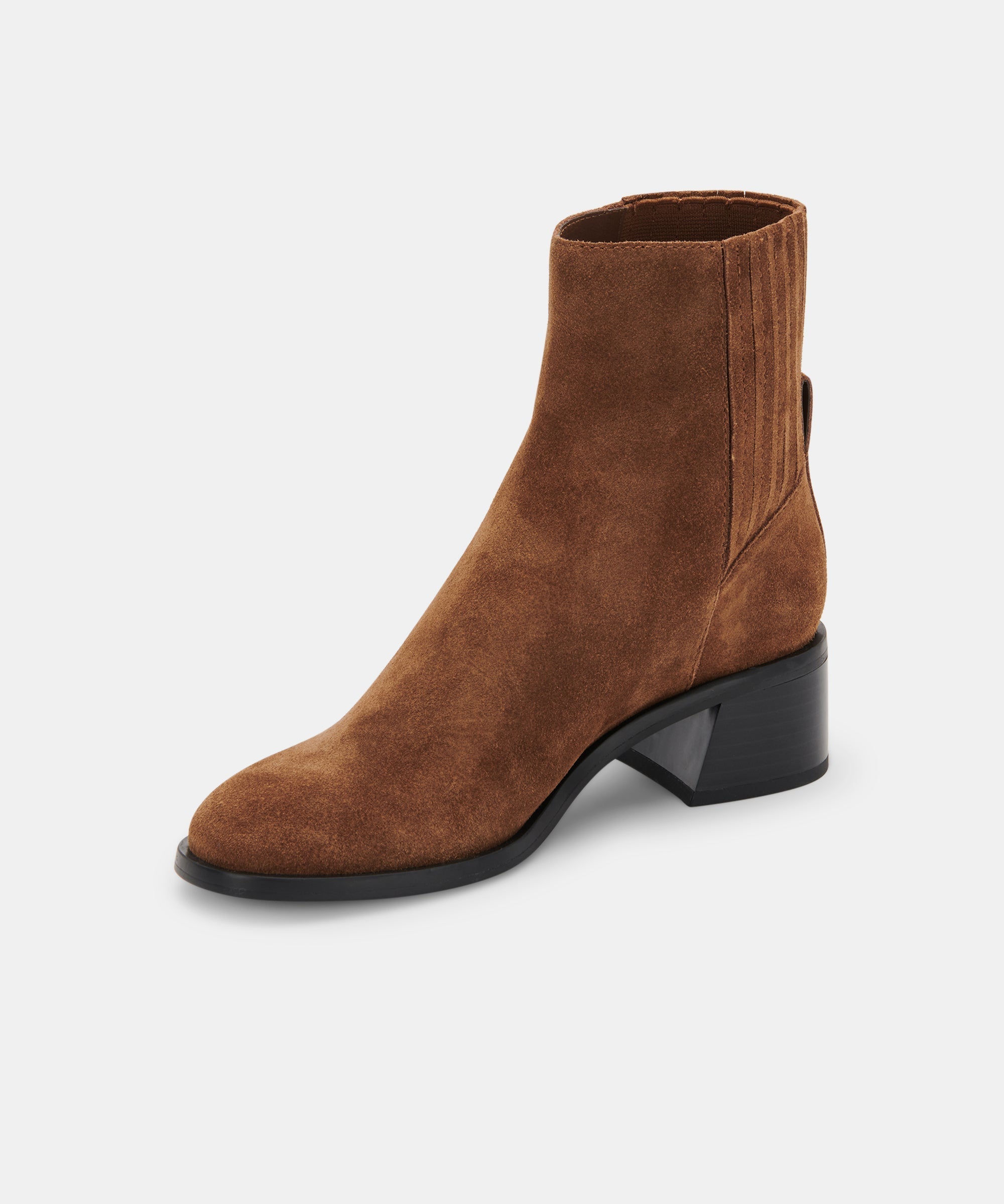 LAYTON BOOTIES DK BROWN SUEDE - re:vita