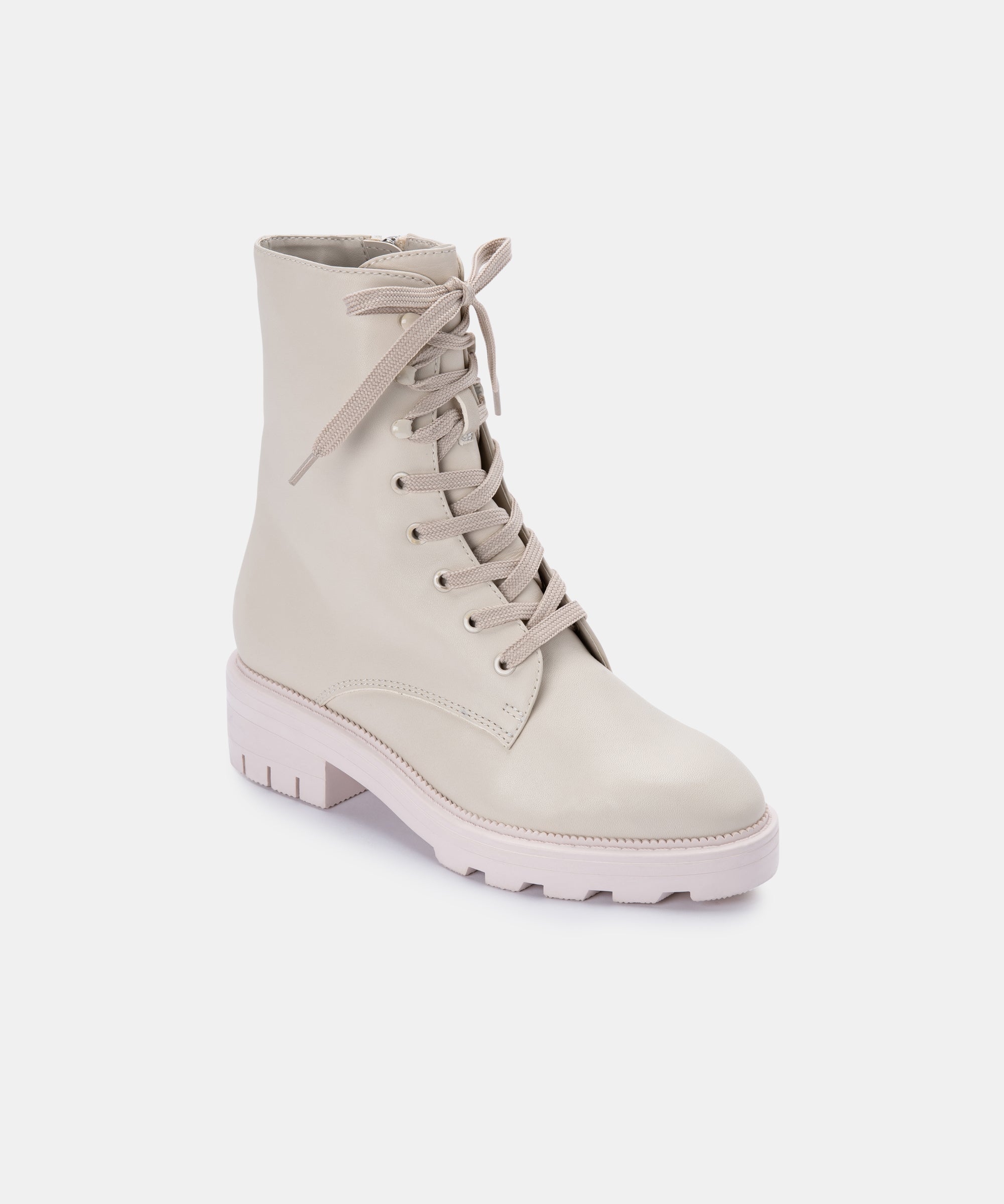 LOTTIE BOOTS IVORY LEATHER - re:vita