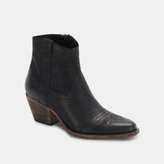 SILMA BOOTIES BLACK LEATHER - re:vita