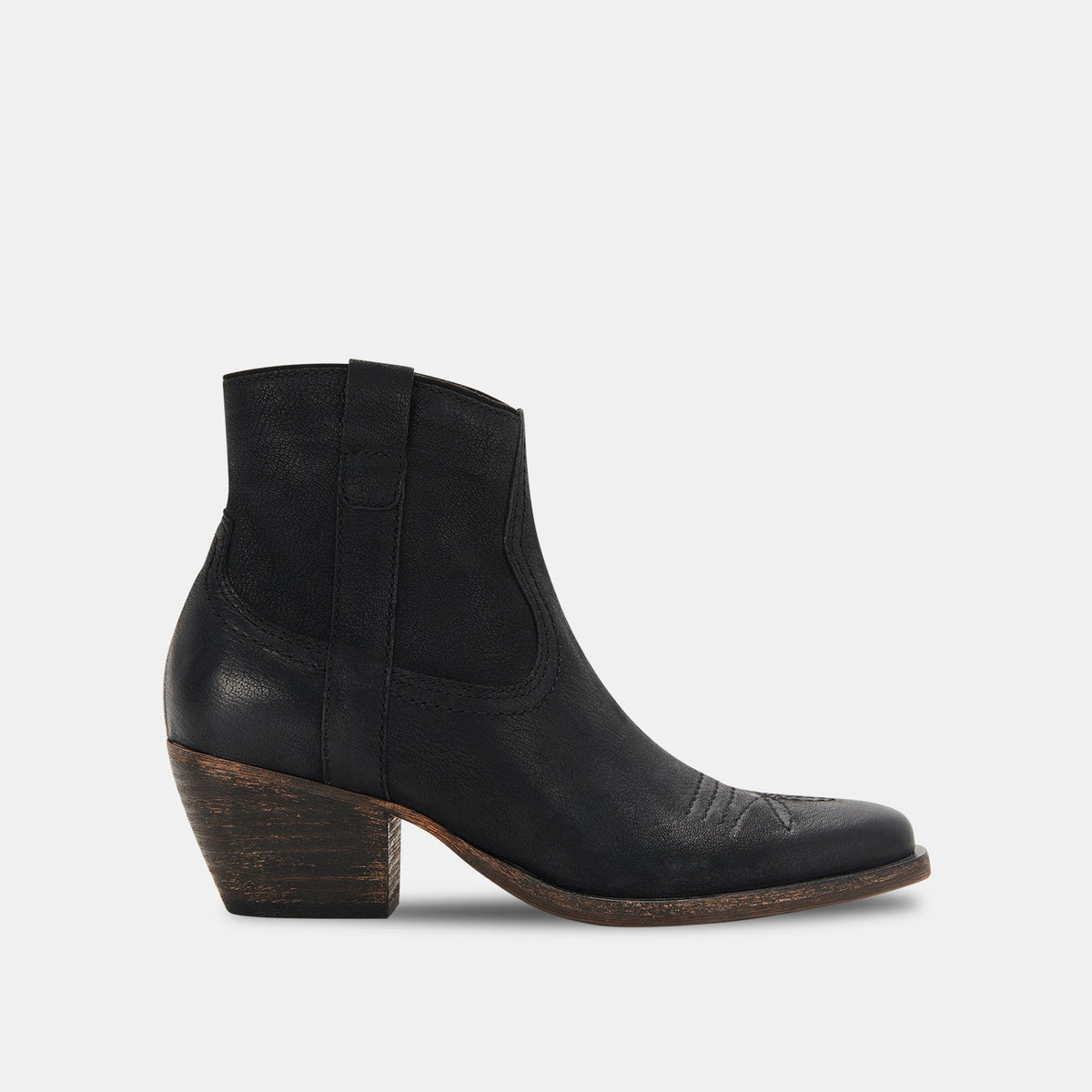 SILMA BOOTIES BLACK LEATHER - re:vita