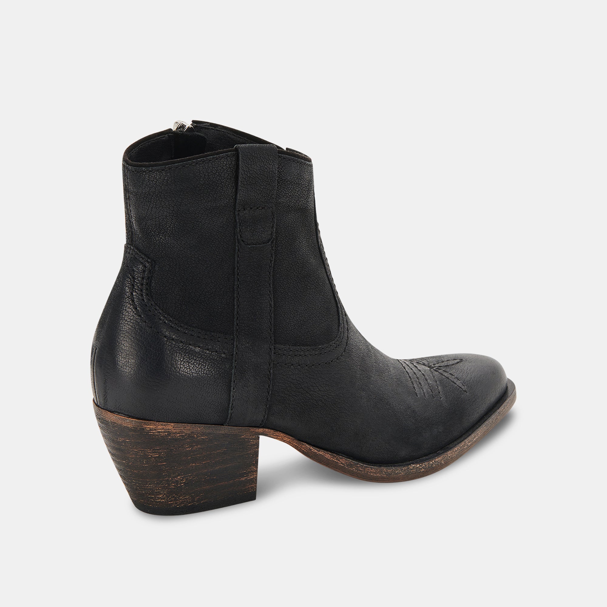 SILMA BOOTIES BLACK LEATHER - re:vita