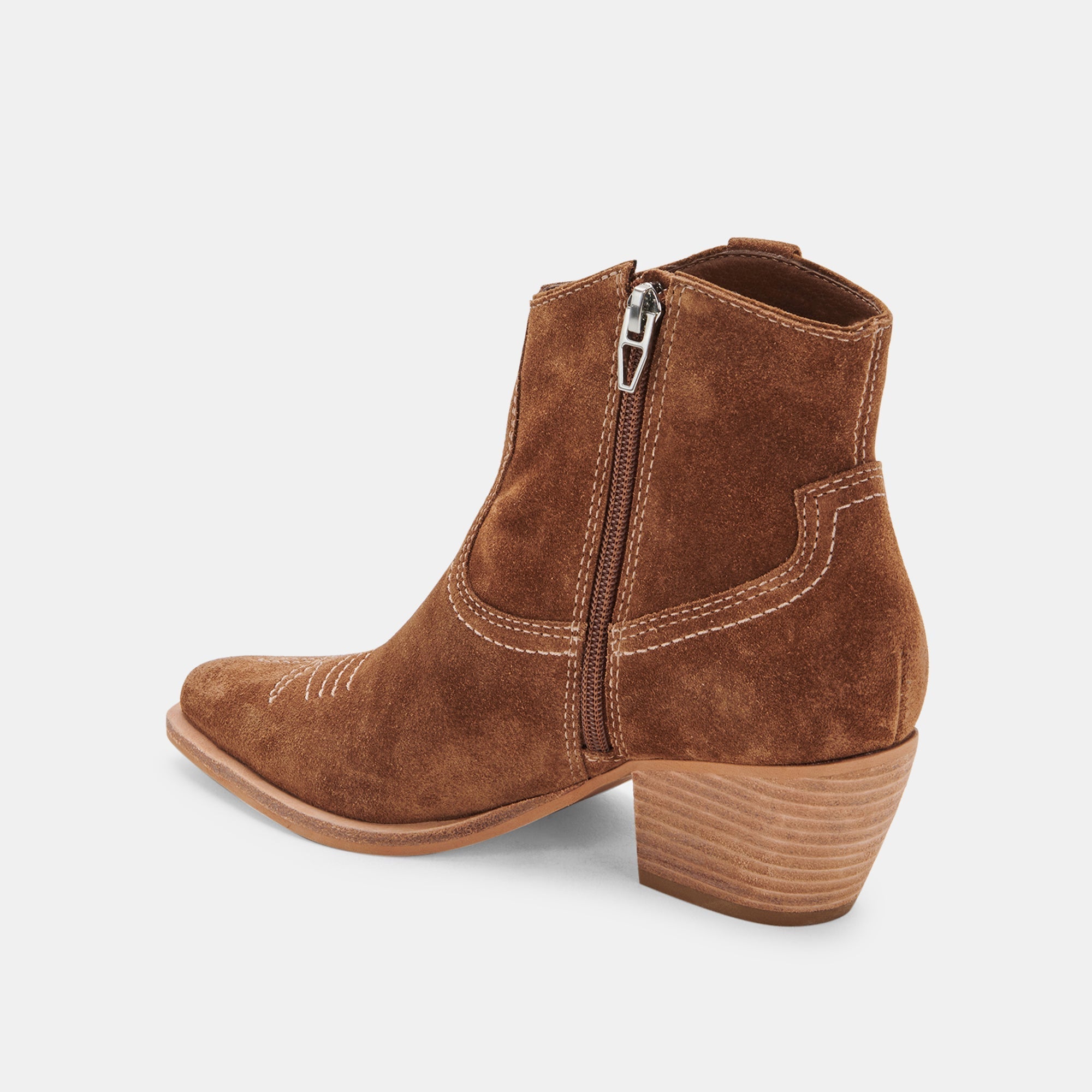 SILMA BOOTIES DK BROWN SUEDE - re:vita
