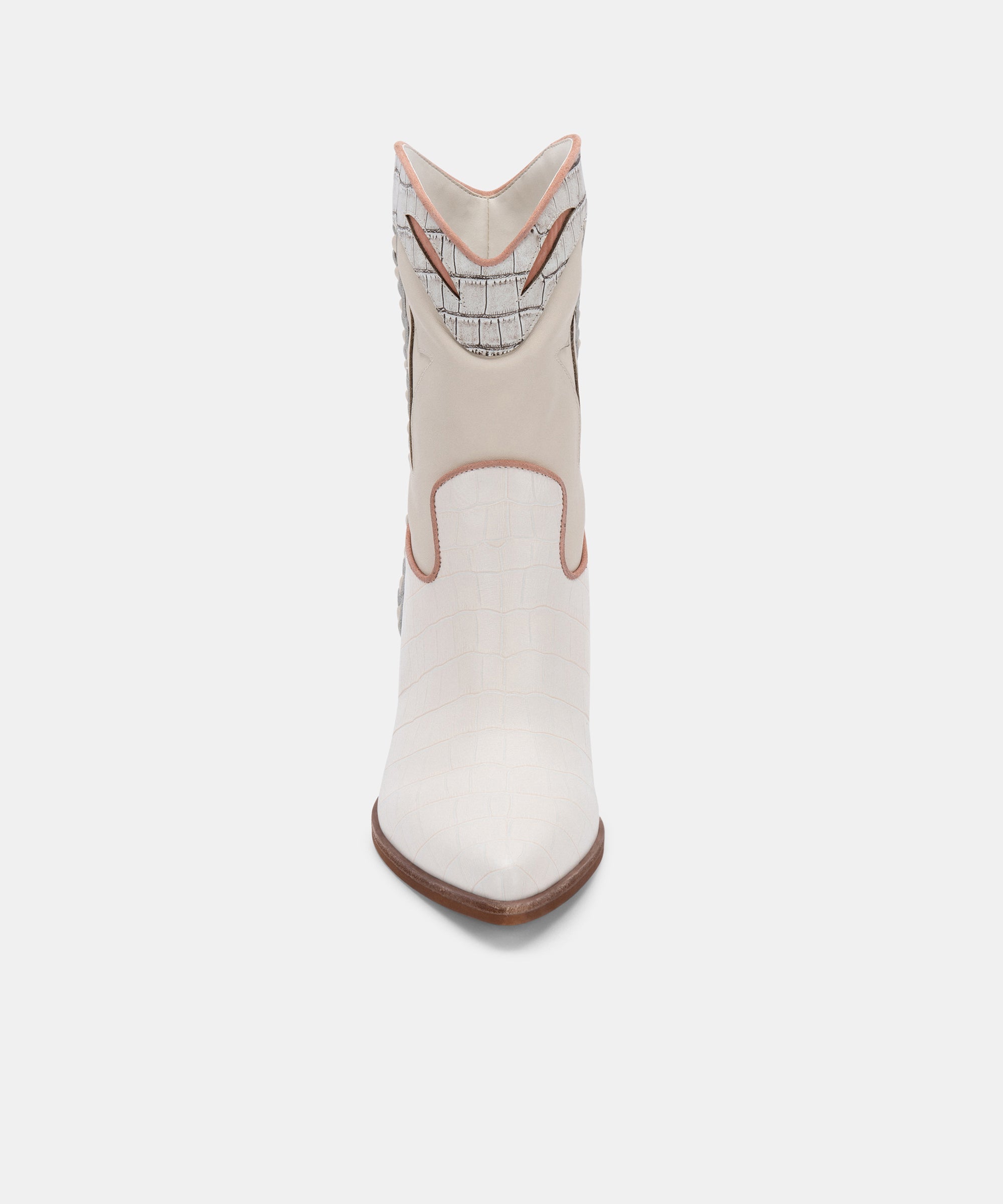 LORAL BOOTIES IVORY LEATHER - re:vita