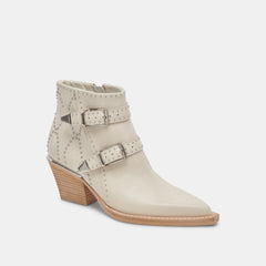 RONNIE BOOTIES IVORY LEATHER - re:vita