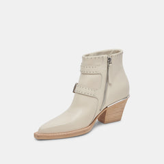 RONNIE BOOTIES IVORY LEATHER - re:vita