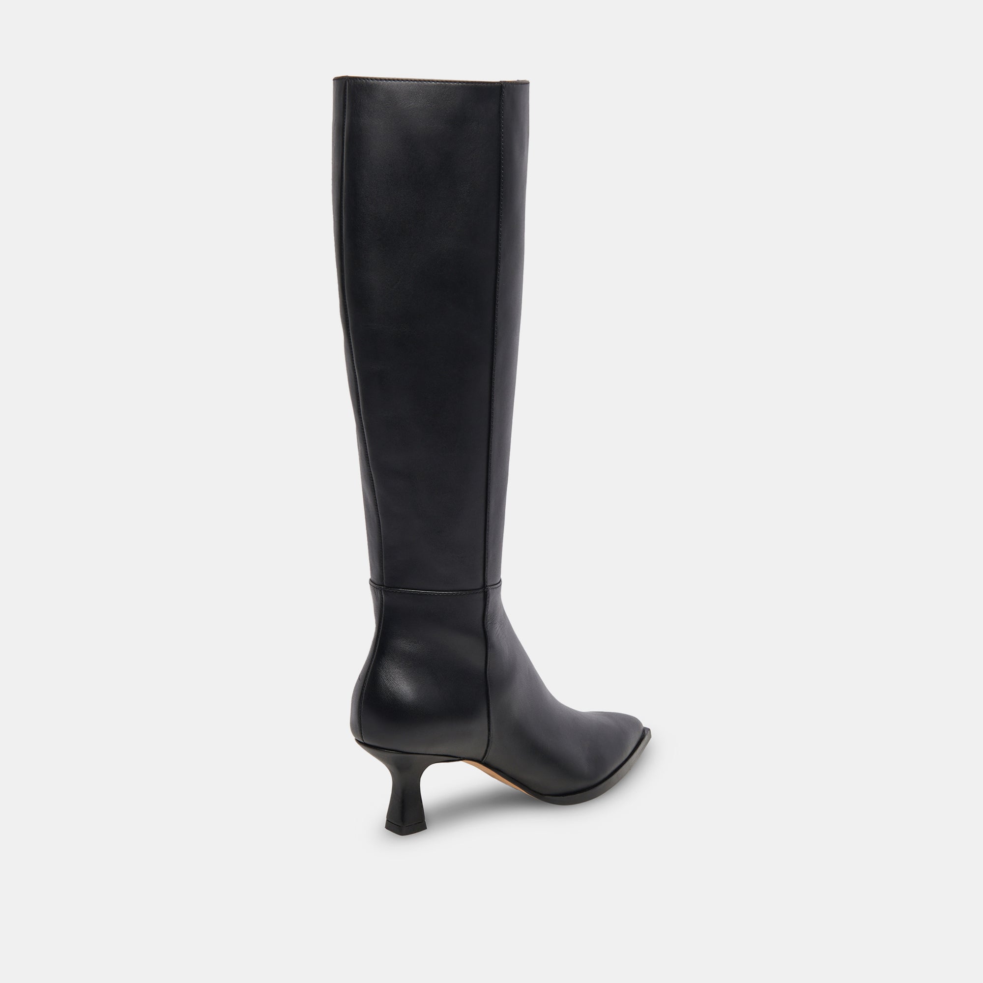 AUGGIE EXTRA WIDE CALF BOOTS BLACK LEATHER - re:vita