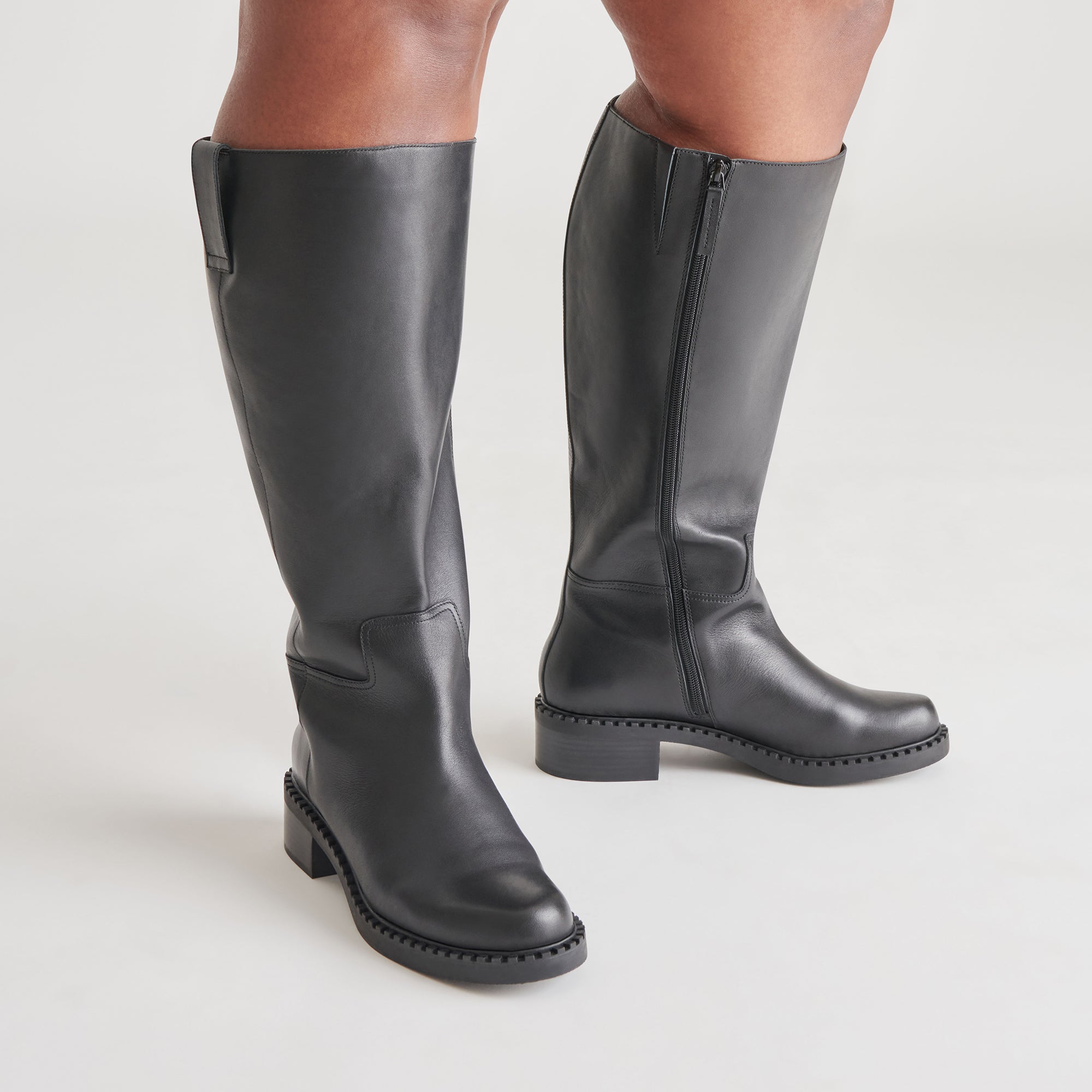 GLORY H2O EXTRA WIDE CALF BOOTS BLACK LEATHER