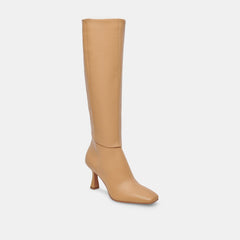 GYRA WIDE CALF BOOTS TAN LEATHER - re:vita