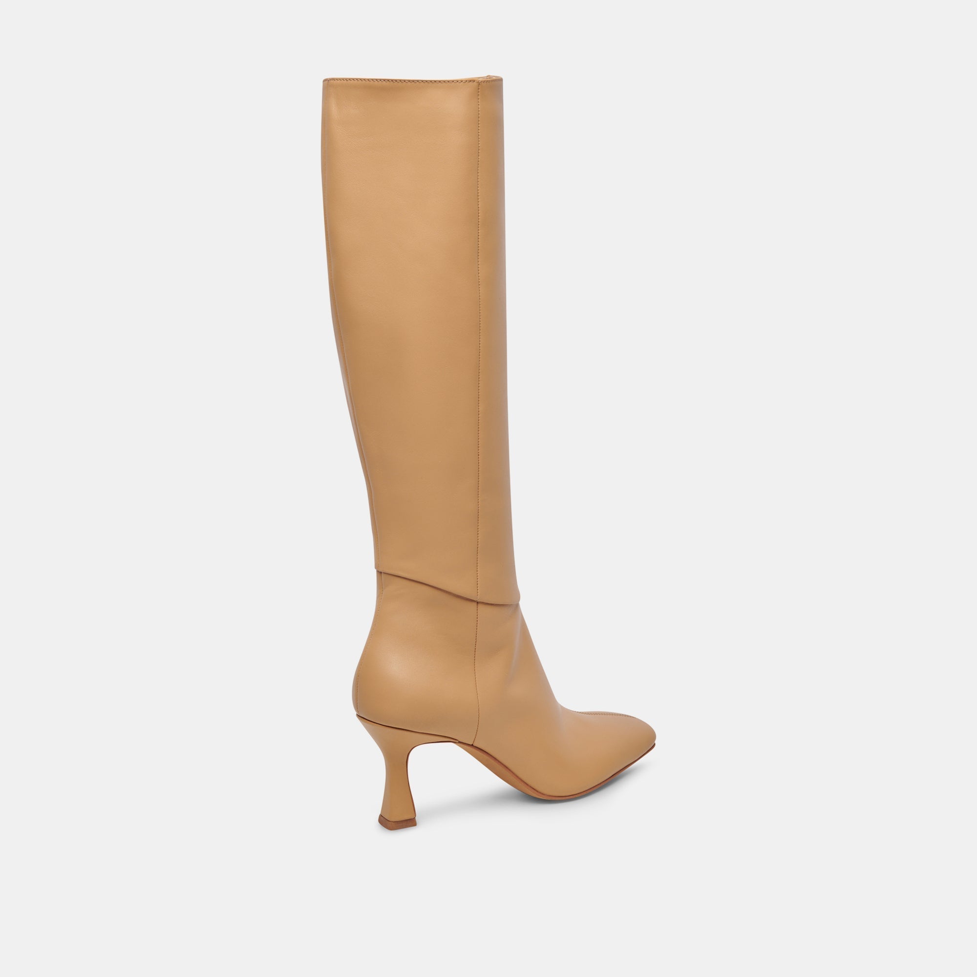 GYRA WIDE CALF BOOTS TAN LEATHER - re:vita