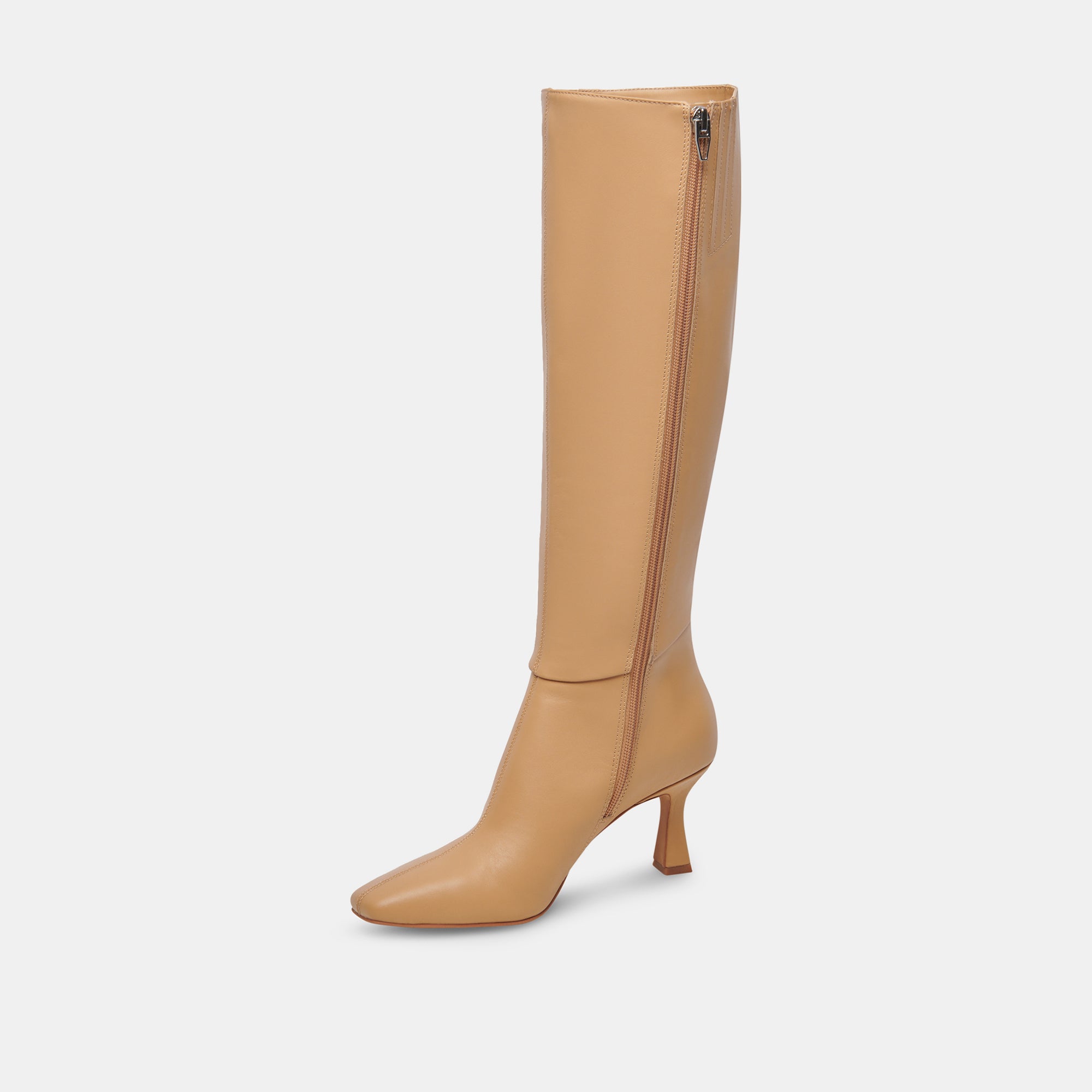 GYRA WIDE CALF BOOTS TAN LEATHER - re:vita