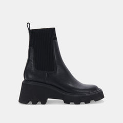 HOVEN H2O BOOTS BLACK LEATHER - re:vita