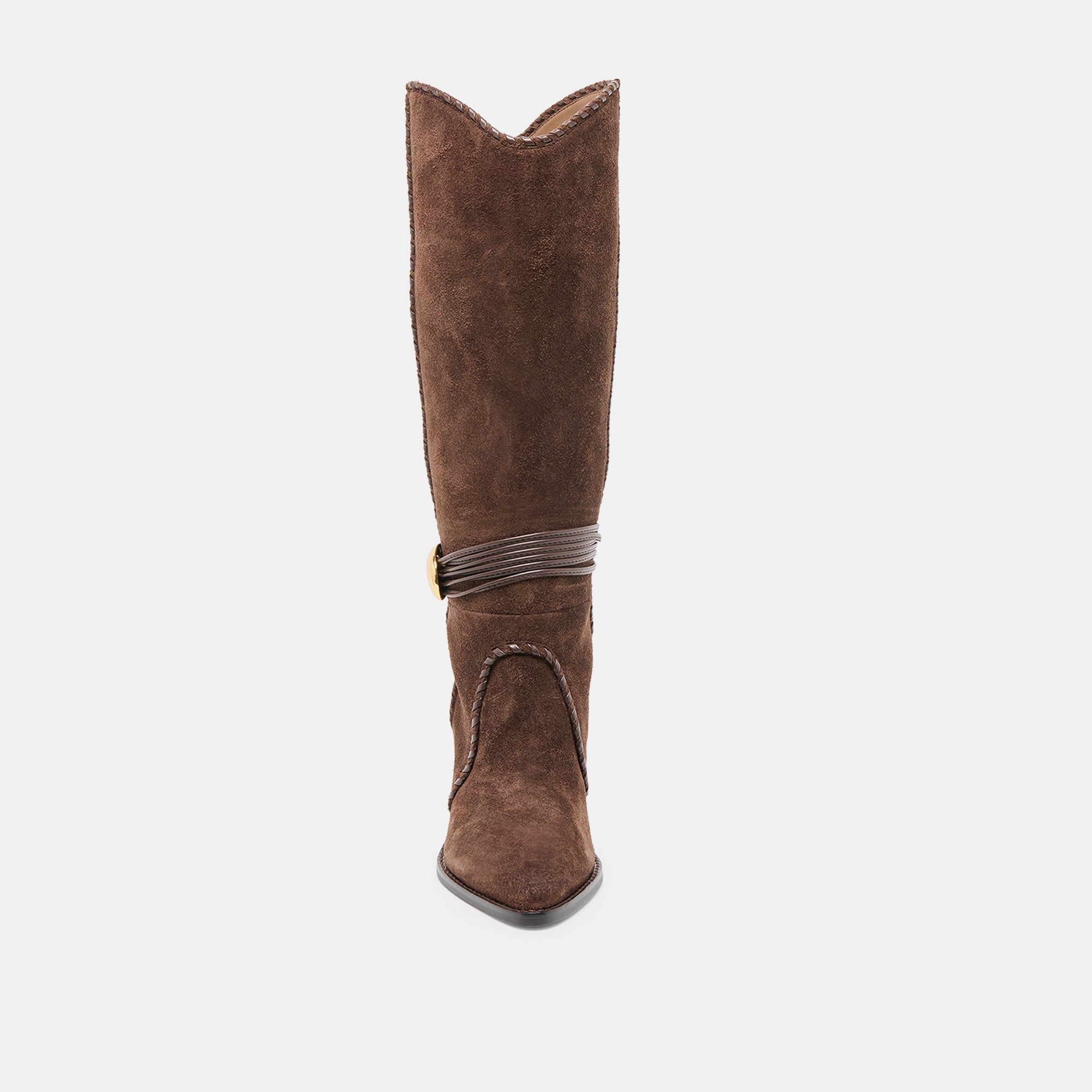 JODY WIDE CALF BOOTS DK BROWN SUEDE