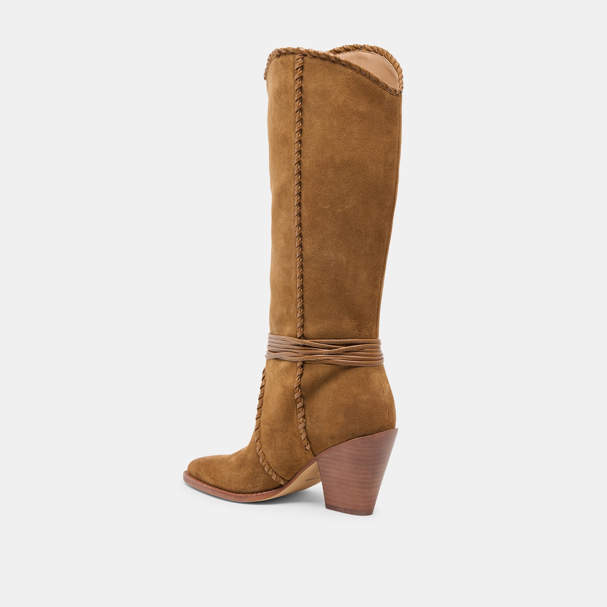 JODY WIDE CALF BOOTS LT BROWN SUEDE