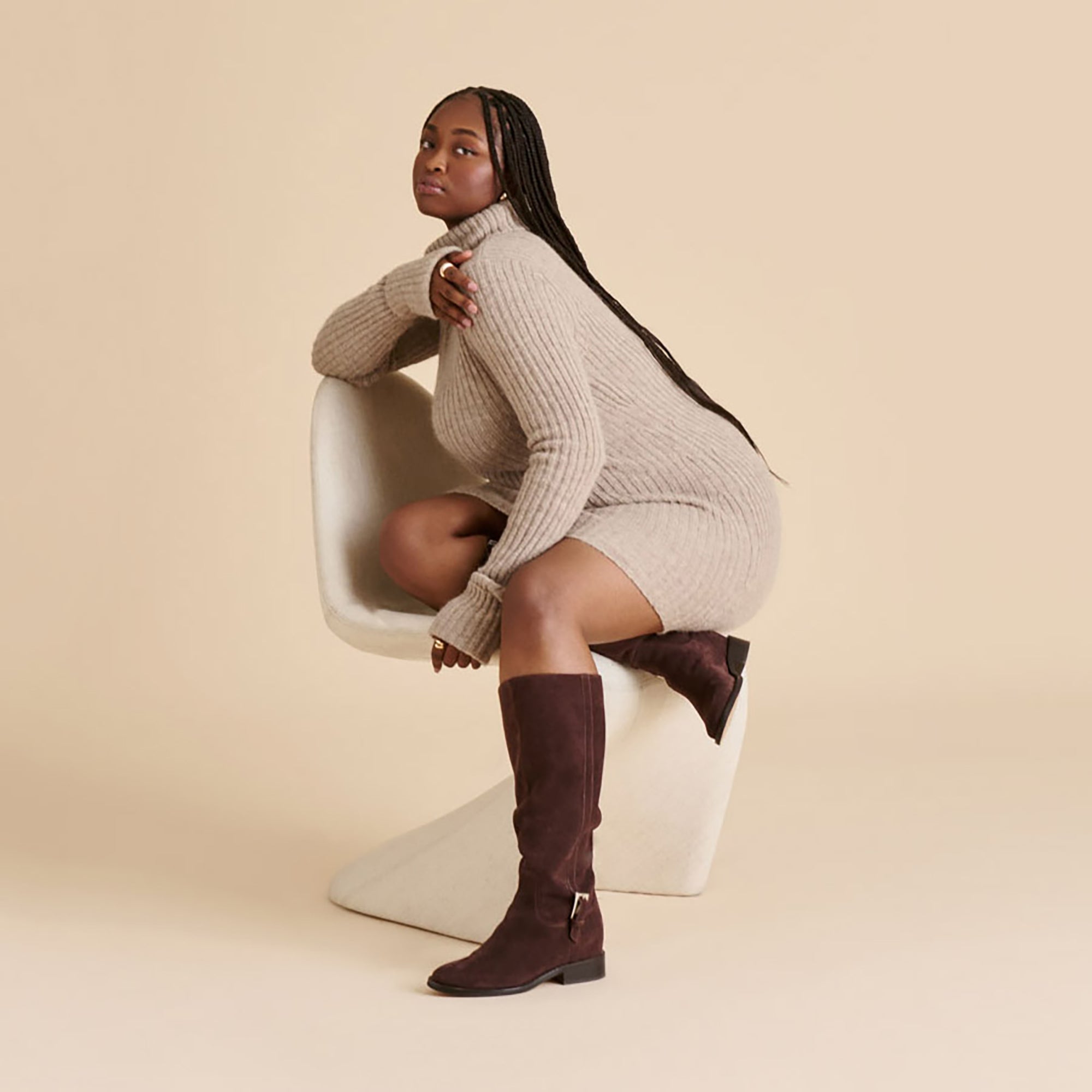 KILIAN H2O WIDE CALF BOOTS MAHOGANY SUEDE