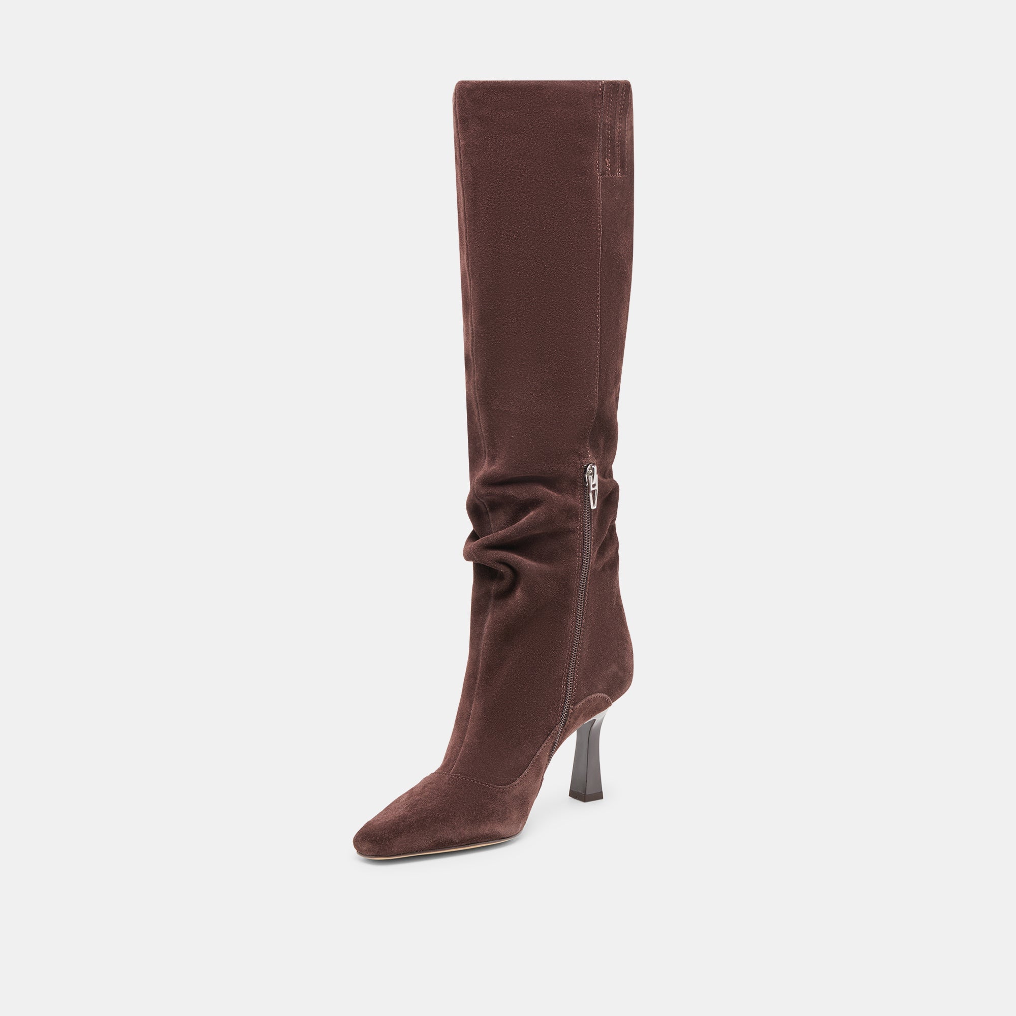 LOUSA WIDE CALF BOOTS MAHOGANY SUEDE
