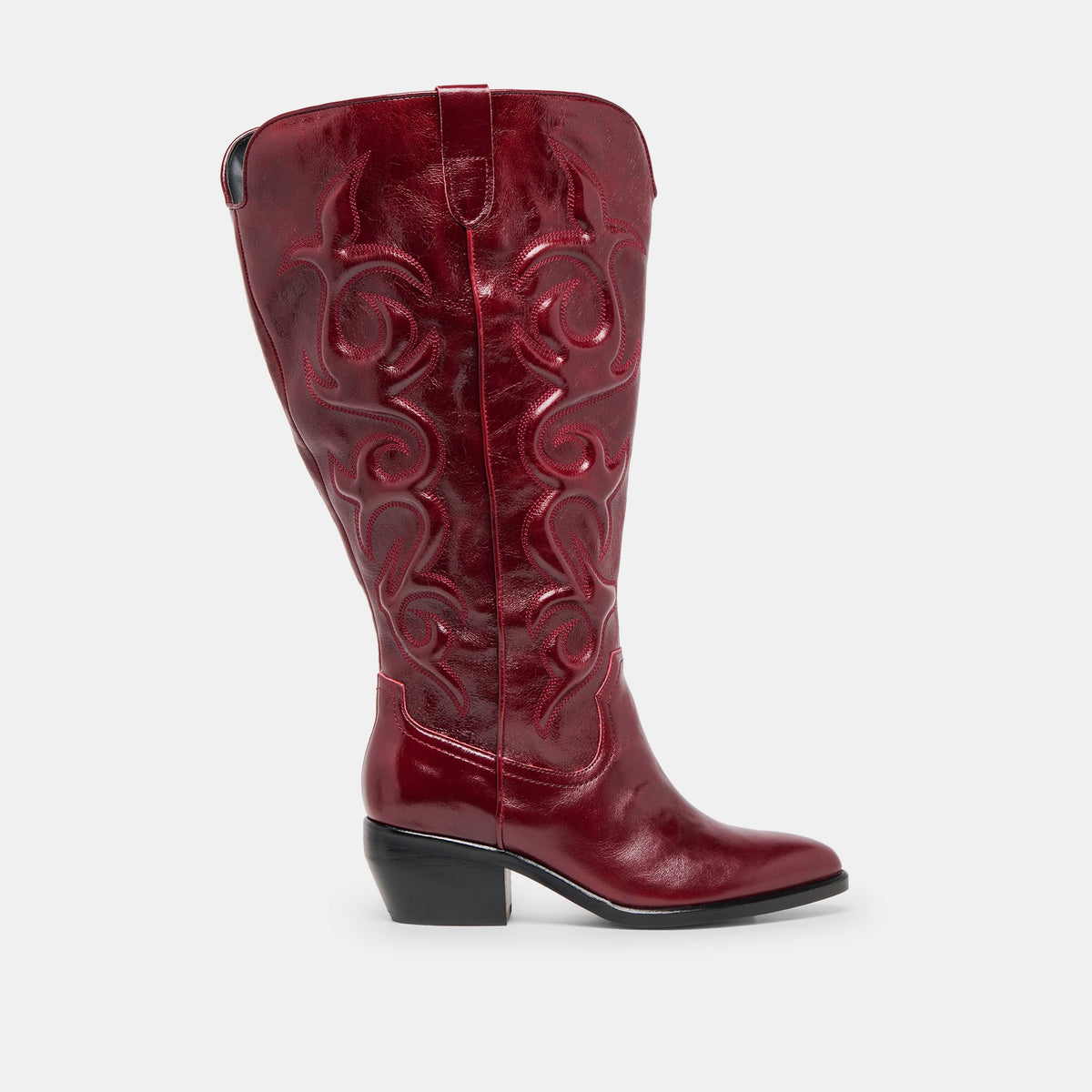 MIRLA EXTRA WIDE CALF BOOTS OXBLOOD LEATHER