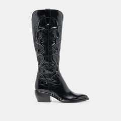 MIRLA BOOTS BLACK LEATHER