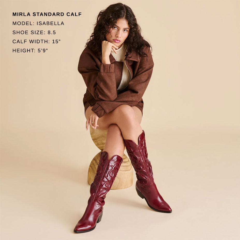 MIRLA BOOTS OXBLOOD LEATHER
