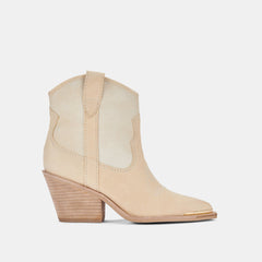 NASHE BOOTIES VANILLA NUBUCK - re:vita