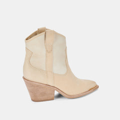 NASHE BOOTIES VANILLA NUBUCK - re:vita