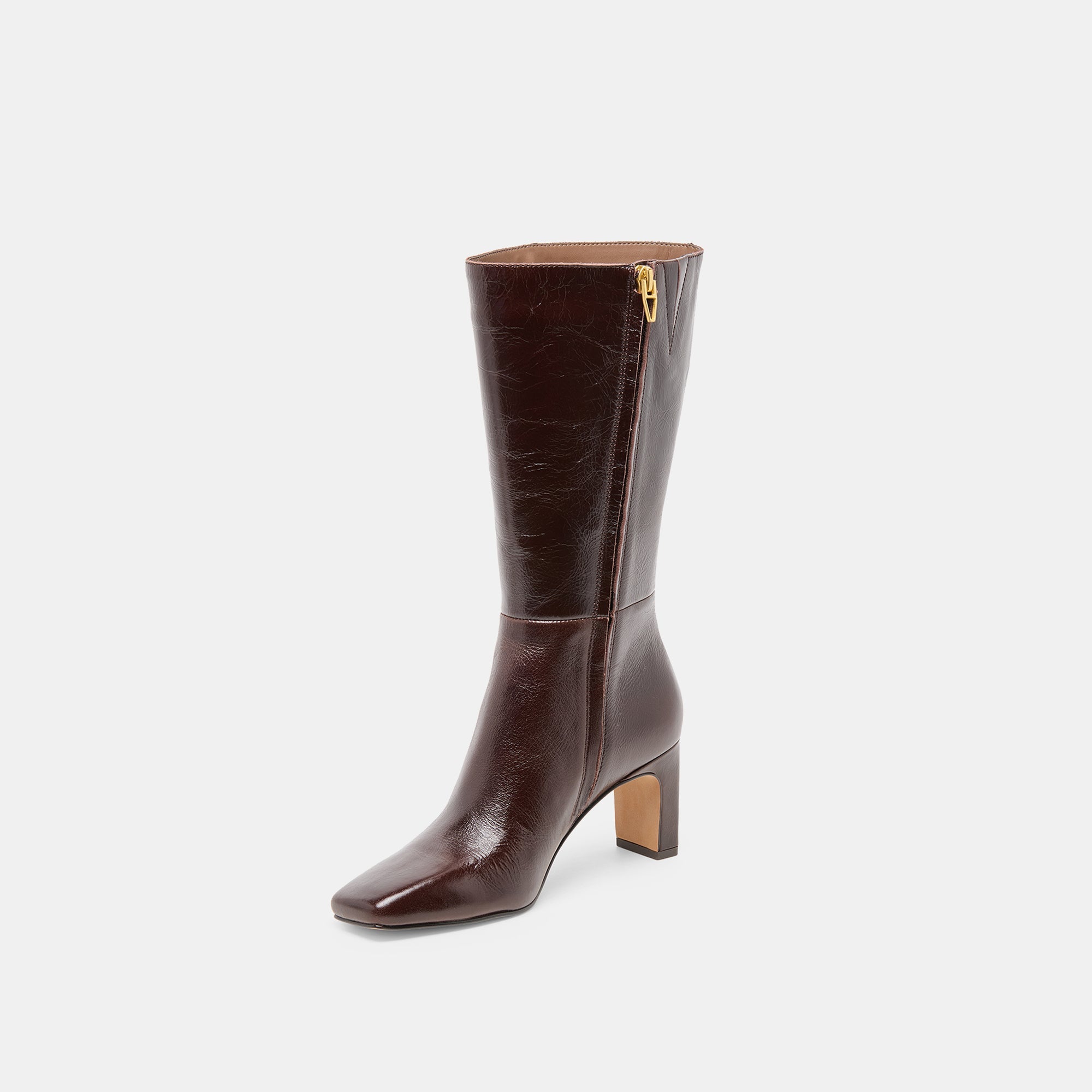 RIGGS WIDE CALF BOOTS CHOCOLATE LEATHER